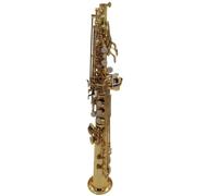 Saxofón Principiante Saxofón Agudo Profesional Instrumento De Jazz Cuerpo De Tubo Dividido Latón Chapado En Oro Tono Profesional Saxofón Agudo(Bag A)