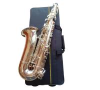 Saxofón Principiante Saxofón Alto Sax Mib Plateado Mi Bemol Instrumento Musical Profesional Con Estuche(Silver)