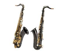 saxofón principiante Saxofón De Nivel Básico Para Principiantes En Si Bemol Tenor, Instrumento De Examen De Grado De Rendimiento Profesional Para Adultos, Níquel Negro