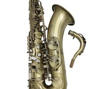 Saxofón Principiante Saxofón Tenor Clásico Antiguo De Cobre En Si Bemol Profesional Con Patrón Artesanal Cepillado Antiguo, Instrumento De Jazz(Bag B)