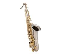Saxofón Profesional Instrumentos Musicales Profesionales Saxofón Tenor Tono Bb Tubo Niquelado Llave Dorada Saxofón Con Estuche Y Accesorios(A)