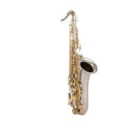 Saxofón Profesional Instrumentos Musicales Saxofón Tenor Tono Bb Tubo Niquelado Llave Dorada Saxofón Con Estuche Accesorios Guantes(A)
