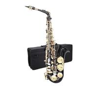 Saxofón Profesional Kit Para Principiantes De Saxofón Alto Laca Dorada Artistas Profesionales Principiantes Y Adultos Con Accesorios Para Instrumentos(Black)