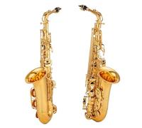 Saxofón Profesional Principiantes Y Adultos Saxofón Alto Profesional E Saxofón Alto Dorado Con Accesorios Para Instrumentos(B)