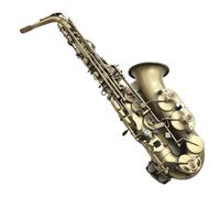 Saxofón Profesional Saxofón Alto Chapado En Cobre Antiguo Instrumento Musical Profesional Instrumento De Viento De Madera Con Estuche Accesorios(B)
