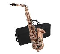 Saxofón Profesional Saxofón Alto Eb De Latón Antiguo Rojo Con Piezas De Guante Con Correa De Clip De Caña De Tela Para Principiantes Y Adultos