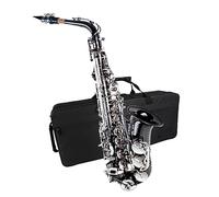 Saxofón Profesional Saxofón Alto Eb Instrumento De Viento De Madera Profesional Latón Premium Negro Niquelado Eb E Flat Saxofón Alto