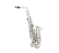 Saxofón Profesional Saxofón Alto Eb Profesional Para Adultos Instrumento De Latón De Rendimiento Plateado Con Caja Cepillo De Tela Accesorio De Correa De Lengüeta(B)