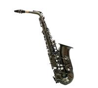 Saxofón Profesional Saxofón Alto Eb Superficie Tallada Niquelada Negra Mate Instrumento Plano E Con Estuche(B)
