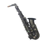 Saxofón Profesional Saxofón Alto Eb Superficie Tallada Niquelada Negra Mate Instrumento Plano E Saxofón Con Estuche Para Principiantes Amantes De La Música