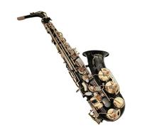 Saxofón Profesional Saxofón Alto Eb Tune Negro Niquelado Botón Dorado Instrumentos De Viento De Madera Profesionales Con Accesorios De Caja(A)