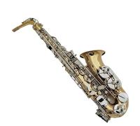 Saxofón Profesional Saxofón Alto Para Principiantes Eb Tune E Bemol Latón Teclas Plateadas Instrumento Musical Con Accesorios De Estuche(A)