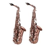 Saxofón Profesional Saxofón Alto Profesional Con Curva De Bronce Rojo Eb E-plano Patrón Tallado Con Estuche Guantes Para Principiantes