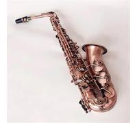 Saxofón Profesional Saxofón Alto Profesional Eb E-plano Instrumento De Viento De Madera Con Patrón Tallado De Llave Bronce Rojo Con Estuche