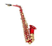 Saxofón Profesional Saxofón Alto Rojo Eb Para Principiantes Adultos Latón E Tipo Llave Plana Saxofón Instrumento De Viento De Madera Con Piezas(B)