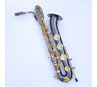 Saxofón Profesional Saxofón Barítono Profesional Tubo De Latón Superficie Chapada En Níquel Negro Saxofón Con Estuche Y Accesorios