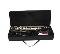 Saxofón Profesional Saxofón De Oro Negro Saxofón Tenor Bb Instrumento Musical De Latón Profesional Con Estuche Y Cepillo(Black)
