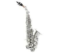 Saxofón Profesional Saxofón Plateado De Latón Saxofón Soprano Bb Con Caja Tela Clip De Lengüeta Correa Cepillo Piezas De Guantes