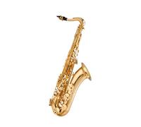 Saxofón Profesional Saxofón si bemol Saxofón tenor Cuerpo de tubo de latón grabado y botones de carcasa blanca