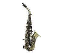 Saxofón Profesional Saxofón Soprano Bb B Saxofón Plano Rojo/cian Antiguo Imitar Saxofón De Patrón Tallado Clásico Con Correa De Cepillo De Caja(A)