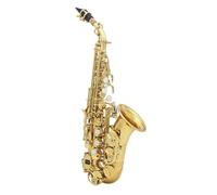 Saxofón Profesional Saxofón Soprano Bb Saxofón Con Llave Grabada Con Cuerpo De Latón Y Guantes De Caña Paño Para Frotar La Espalda(C)