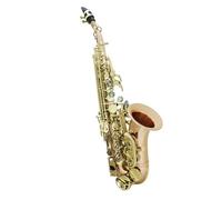Saxofón Profesional Saxofón Soprano Bb Tubo De Curva Pequeña Instrumento Musical De Cobre Fósforo Con Estuche Accesorios De Cepillo(A)