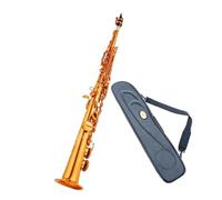 Saxofón Profesional Saxofón Soprano Recto De Latón Instrumento De Viento De Madera Plano Bb B Patrones Tallados Rendimiento Profesional