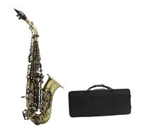 Saxofón Profesional Saxofón Soprano Retro Material De Latón Profesional Bb B Plano Con Accesorios Para Instrumentos Musicales Instrumento De Viento De Madera