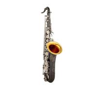 Saxofón Profesional Saxofón Tenor Bb Tono Negro Níquel Plata Llave Saxo Con Estuche Embalaje Y Accesorios Para Instrumentos(A)