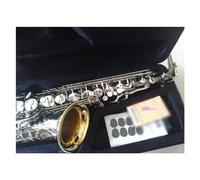 Saxofón Saxofón Alto con llave de níquel y plata, instrumento musical E-Flat, rendimiento profesional con estuche (Color : Cloth bag)