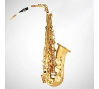 Saxofón Saxofón Alto En Mi Bemol Dorado Latón Grabado Mi Bemol Carcasa Blanca Natural Botón Instrumento De Viento Con Estuche Cepillo Para Cinturón