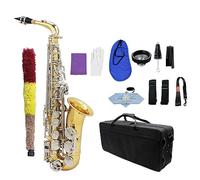 Saxofón Saxofón Grabado De Latón Brillante Eb E-flat Sax Instrumento De Viento De Latón Con Estuche
