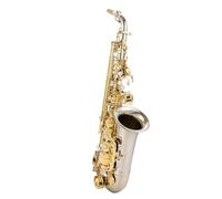 Saxofón Saxofón Profesional Para Estudiantes Eb Tune Saxofón Alto E-plano Niquelado Instrumento Musical Con Llave Dorada Con Estuche (Color : Cloth bag)