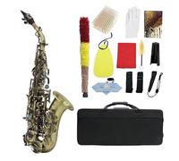 Saxofón Saxophone Bb Cuerpo De Latón Teclas Talladas Teclas Blancas Saxofón Con Accesorios (Color : Cyan Antique)