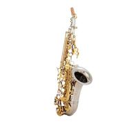 Saxofón Saxophone Bb, Instrumento De Viento De Madera Profesional De Latón Con Llave Dorada, Bañado En Plata, Saxofón Plano B