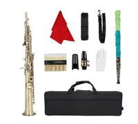 Saxofón Saxophone Bb, Juego De Saxofón Plano B De Cobre Y Bronce Con Estuche, Accesorio Para Saxofón, Instrumentos Profesionales De Viento De Madera (Color : Bronze)
