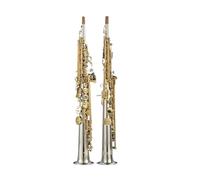 Saxofón Saxophone BB Negro Níquel Oro Plateado Oro Lacado Blanco Cobre Instrumento De Saxofón Saxophone Dividido (Color : White copper)