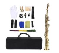 Saxofón Saxophone Bb Recto De Latón Profesional, Saxofón Niquelado, Instrumento De Viento De Madera, Patrón Tallado
