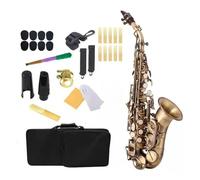 Saxofón Saxophone Curvo Plano B Cobre Antiguo Instrumentos Musicales Profesionales Con Guantes Estuche