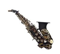 Saxofón Saxophone Exquisita Flor Tallada Negro Níquel Superficie Dorada Tono B Saxofón Instrumento De Latón Con Estuche