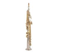 Saxofón Saxophone Llave Dorada Plateada Con Estuche Saxo Saxophone Boquilla Ligadura Cañas Cuello (Color : 02)