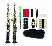 Saxofón Saxophone Recto, Llave B Dorada De Latón, Saxofón Plano Con Accesorios, Instrumento De Viento De Madera