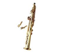 Saxofón Saxophone Recto Si Bemol Instrumentos Musicales De Latón Lacado En Oro Con Estuche