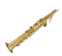 Saxofón soprano de tubo recto YSS 475 latón en Sib lacado en oro instrumento profesional con estuche. Saxofón Para Principiantes