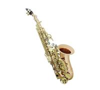 Saxofón soprano en si bemol instrumento de viento madera de bronce fosforado con estuche soporte para cuerdas con escobillas y otros accesorios Saxofón
