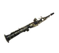 Saxofón Soprano Pintura Negra Instrumento Musical Saxo Recto B Bemol Con Cajas Duras profesional Saxofón