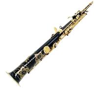 Saxofón Soprano Profesional De Oro Negro Bb Tallado A Mano Patrón Uno A Uno Instrumento De Jazz Artesanal Japonés Beginner Saxofón (Color : Leather box)