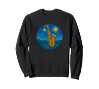Saxofón Tenor Alto Band Jazz - Van Gogh Starry Night Style Sudadera