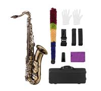 Saxofón Tenor Bb Con Acabado Antiguo, Instrumento De Viento De Madera Con Cuerpo De Latón Y Accesorios De Funda De Transporte