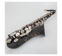 Saxofón Tenor Bb Tune Instrumento De Viento Mate Niquelado Negro Con Estuche Boquilla Saxofón para estudiantes